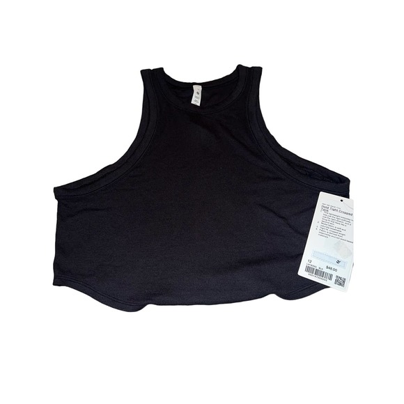 Lululemon hold tight cropped black tank size 12 NWT - Picture 3 of 4